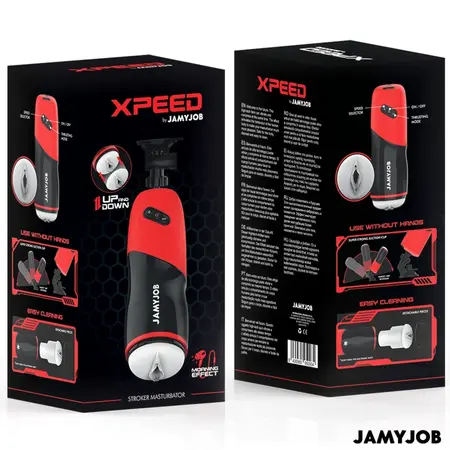 Jamyjob Xpeed Automatic Intimate Machine 5 Modes Sound Black-Red