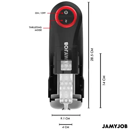 Jamyjob Gravity Automatska intimna mašina 5 modova USB Crno-Crvena
