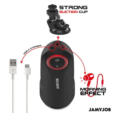 Jamyjob Gravity Automatska intimna mašina 5 modova USB Crno-Crvena