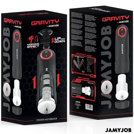 Jamyjob Gravity Automatska intimna mašina 5 modova USB Crno-Crvena