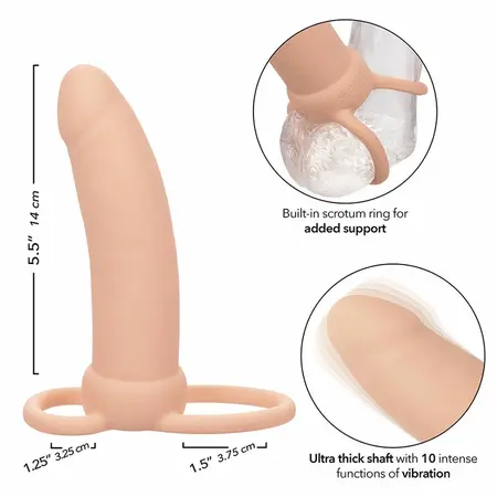 CalExotics Maxx Thick Dual Action intimna mašina 10 vibracija Flesh