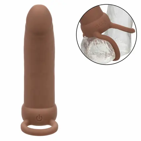 CalExotics Performance Maxx Thick Dual Vibrating Machine Brown 10 Modes