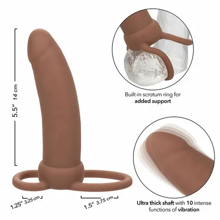 CalExotics Performance Maxx Thick Dual Vibrating Machine Brown 10 Modes