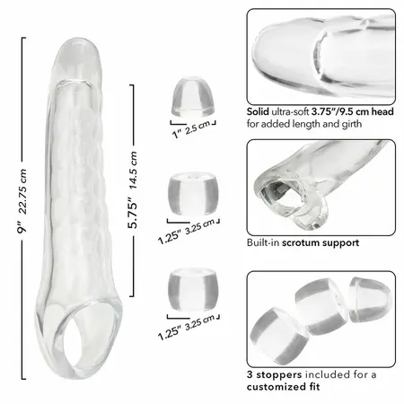 CalExotics Maxx Extension Kit Adjustable Clear Comfort 9.5cm
