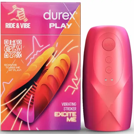Durex Ride & Vibe Punjivi vibrirajući rukav, Teksturiran, Vodootporan