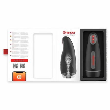 ONINDER Seoul Intimni uređaj 10-brzina Punjiv sa App kontrolom Crni