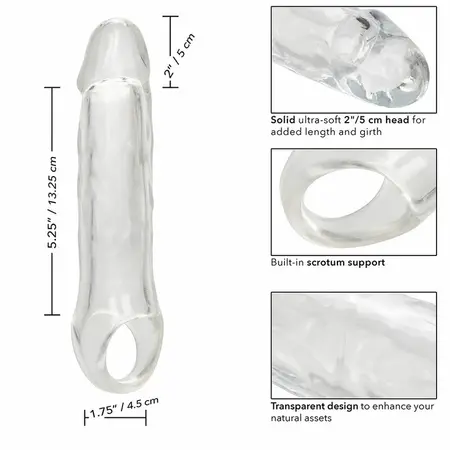 CalExotics Performance Maxx Clear Extension 7.5'' Transparent Enhancer