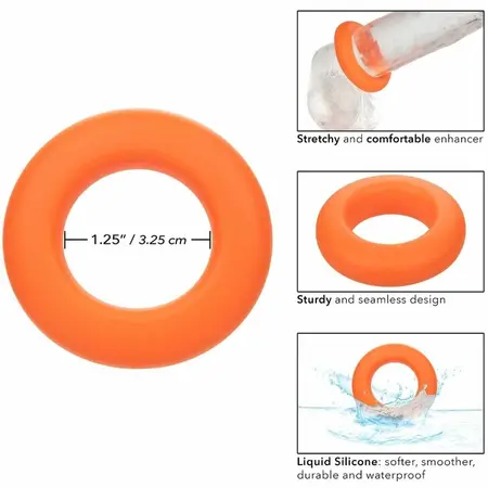 CalExotics Alpha Prolong Veliki prsten Narandžasti - Tečni silikon, 3.25 cm