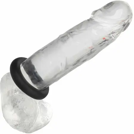 CalExotics Alpha Tečni silikonski srednji potporni prsten Crni 2cm