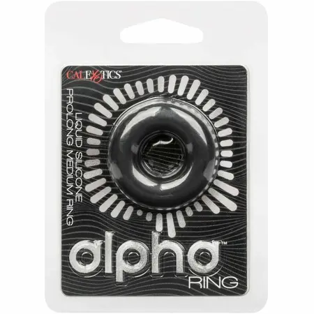 CalExotics Alpha Tečni silikonski srednji potporni prsten Crni 2cm