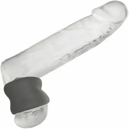 CalExotics Alpha Tečni silikonski crni anatomski potporni prsten 3.75 cm