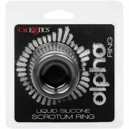 CalExotics Alpha Tečni silikonski crni anatomski potporni prsten 3.75 cm