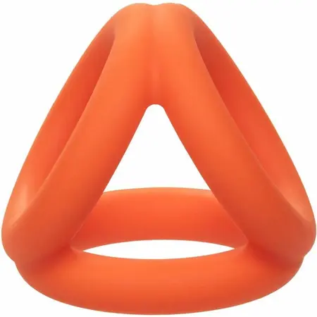 CalExotics Alpha Tri-Ring Intimni sistem Narandžasti Tečni silikon 3-prstena
