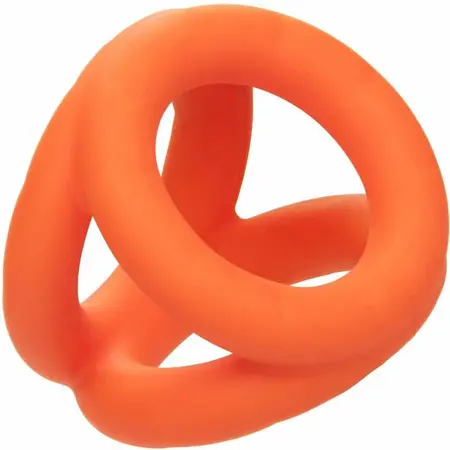 CalExotics Alpha Tri-Ring Intimni sistem Narandžasti Tečni silikon 3-prstena