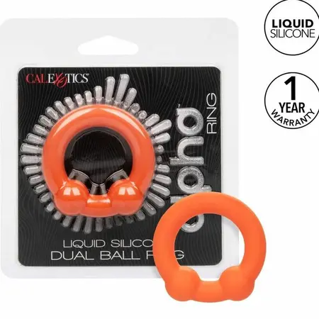 CalExotics Alpha Dual Support prsten Narandžasti - Fleksibilni tečni silikon, 3.75 cm