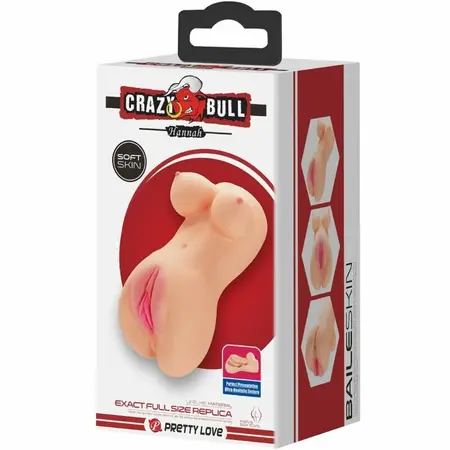 Crazy Bull Hannah Dual-Entry Intimate Machine with Textured Channels