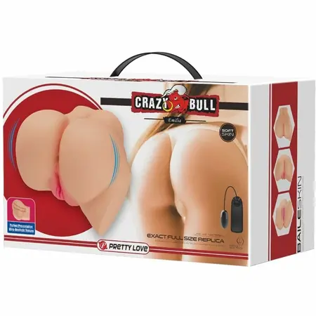 Crazy Bull Emilia Dual-Channel Vibrating Intimate Machine, Skin Tone