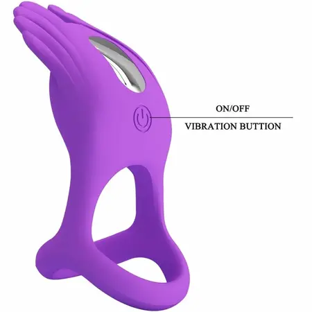 Pretty Love Silas Intimate Ring, 7 Vibration Modes, Rechargeable, Purple