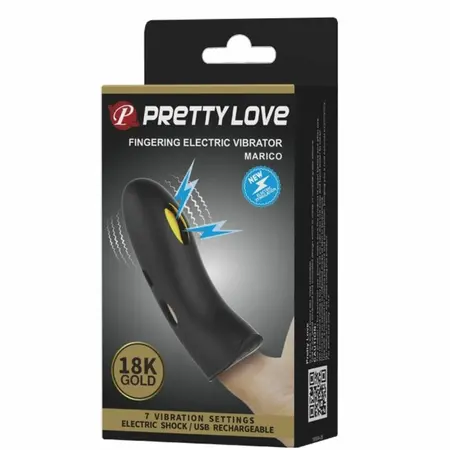 Pretty Love Marico Crni Silikonski elektro-stimulacioni navlaka za prst