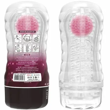 Pretty Love Pink Cup - Soft Textured Intimate Sleeve with Rolling System