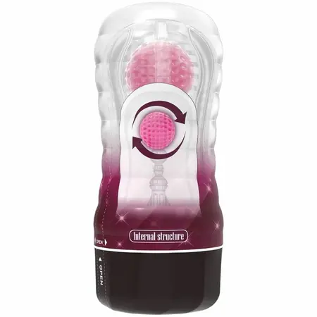 Pretty Love Pink Cup - Soft Textured Intimate Sleeve with Rolling System