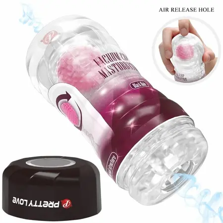 Pretty Love Pink Cup - Soft Textured Intimate Sleeve with Rolling System