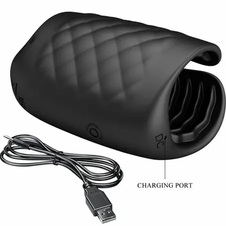 Pretty Love Black Intimate Glans Trainer Rechargeable Vibrating Model 0801S