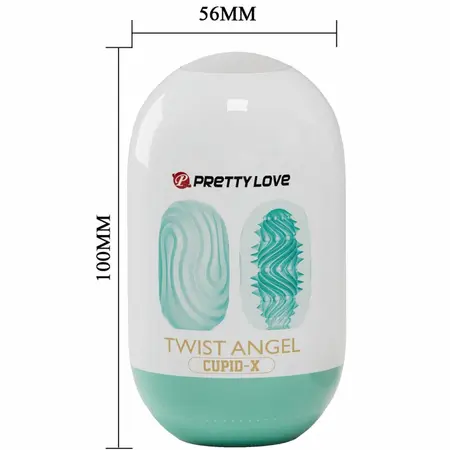Pretty Love Twist Angel Cupid Egg Intimate Device, TPR, Compact Design