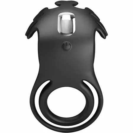 Pretty Love Ruben Rechargeable Silicone Ring 7 Modes Black