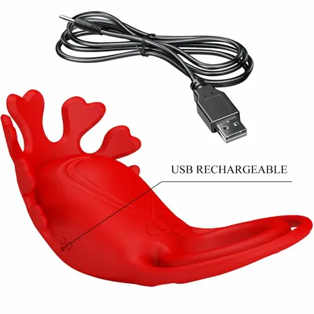 Pretty Love Ruben Silicone Ring 7-Mode Rechargeable Red 140x80mm