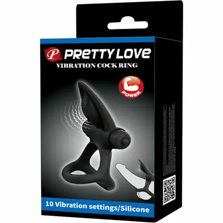 Pretty Love Crni Silikonski prsten - 10-modni Punjivi sistem