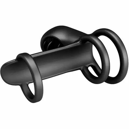 Pretty Love Jammy Black Intimate Silicone Ring System with 12 Modes