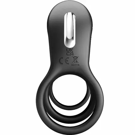 Pretty Love Jammy Black Intimate Silicone Ring System with 12 Modes