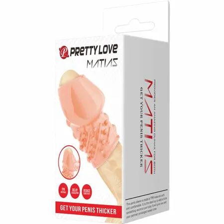 Pretty Love Matias Comfort Extension Sleeve, TPR, Natural, 9 cm