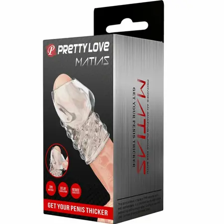 Pretty Love Matias Transparent Extension Sleeve TPR Crystal 90mm