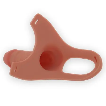 INTENSE Hollow Adjustable Harness with Silicone Insert 16x3.5 cm Beige