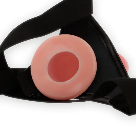 Intense Hollow Strap-On System Natural 16x3 cm Adjustable Harness