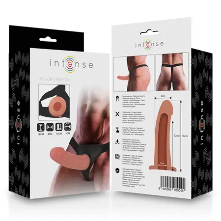 Intense Hollow Strap-On System Natural 16x3 cm Adjustable Harness