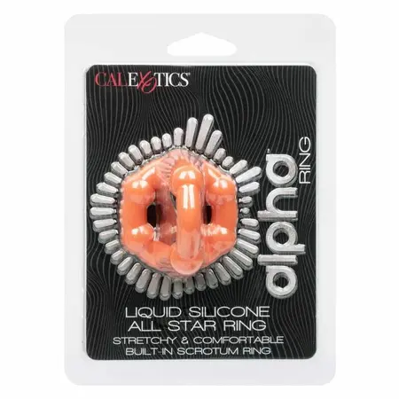 CalExotics Alpha All Star Ring Orange - Double Liquid Silicone Enhancer