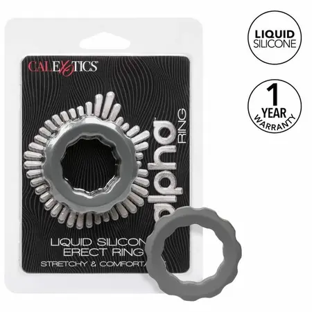 CalExotics Alpha Erect Ring Grey - Ultra-Stretchy Liquid Silicone Enhancer