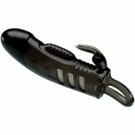 Pretty Love Sloane Black Extension Sleeve with Vibrating Rabbit System
