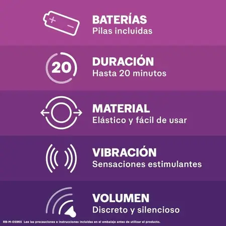 Durex Intense Vibrations Stimulation Ring, Compact, Discreet, 20min Use