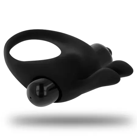 OHMAMA Silicone Ring Rabbit-Shaped - Vibrating, Hypoallergenic, Blue