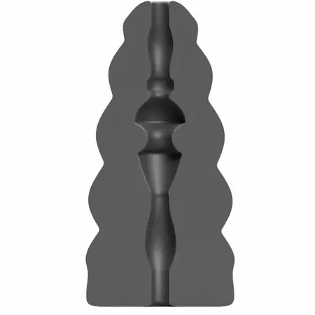 ALL BLACK Flick Intimate Spiral System, 17 cm, Phthalate-Free, Black