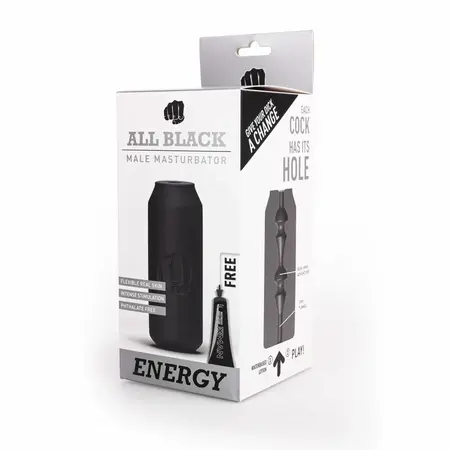 All Black Energy Intimate Device Black 17 cm Ergonomic Grip