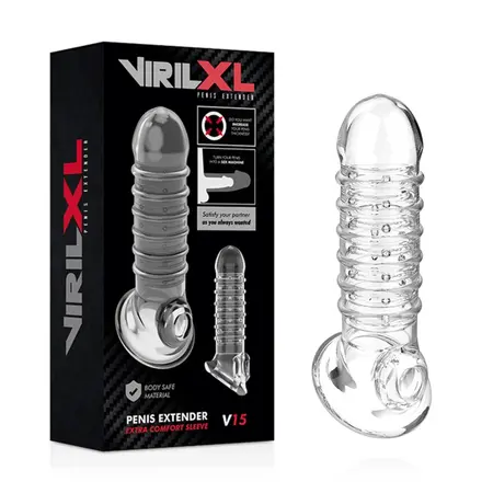VirilXL V15 Transparentni Produžetak - Podesivi Intimni Pojačivač