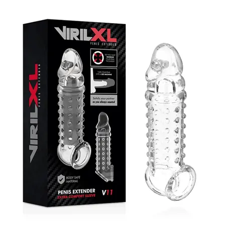 VirilXL V11 Transparentni Produžetak - Podesivi TPE Intimni Sistem