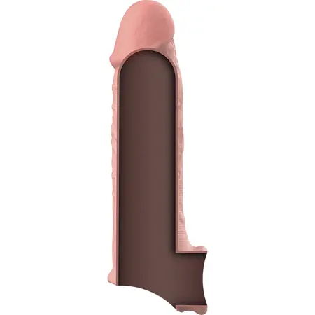 VirilXL Liquid Silicone V9 Anatomical Extension Sleeve 13.5cm Natural