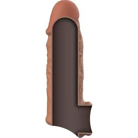 VirilXL Tečni Silikon V7 Intimni Produžetak Smeđi Podesivi 11cm