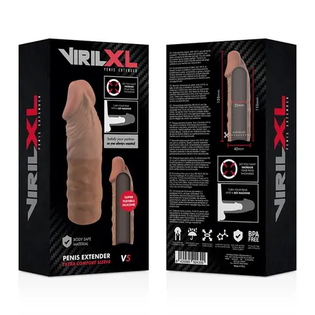 VirilXL Tečni Silikon V5 Produžetak Smeđi 11cm Podesivo Prijanjanje